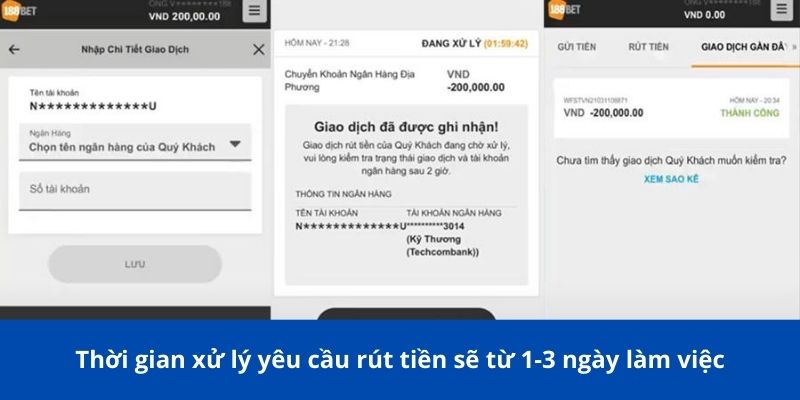 Trang chủ 28 Thời gian xử lý yêu cầu rút tiền sẽ từ 1-3 ngày làm việc